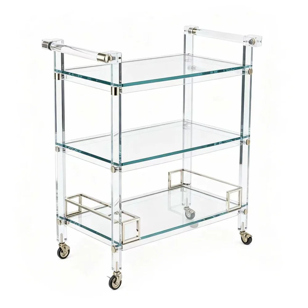 GlowAcrylic Bar Cart